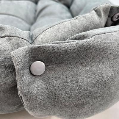 Show full view: HappyCare Textiles Suede Fluffy Multi Functional Mat Bolster Dog & Cat Bed, Grey, Large slide 7 of 11