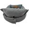 Show in main carousel: HappyCare Textiles Suede Fluffy Multi Functional Mat Bolster Dog & Cat Bed, Grey, Large slide 9 of 11