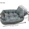 Show in main carousel: HappyCare Textiles Suede Fluffy Multi Functional Mat Bolster Dog & Cat Bed, Grey, Large slide 8 of 11