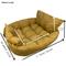 Show in main carousel: HappyCare Textiles Suede Fluffy Multi Functional Mat Bolster Dog & Cat Bed, Yellow, Large slide 7 of 11