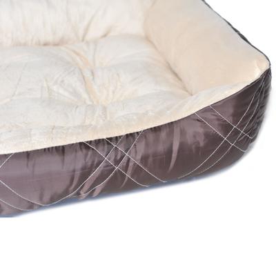 Show full view: HappyCare Textiles Super Soft Fluffy Plush Sleeping Bolster & Crate Bed, Brown slide 5 of 5