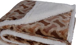 HappyCare Textiles Ultra Soft Flannel Cat & Dog Blanket, Taupe slide 2 of 5
