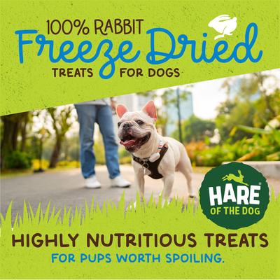 Show full view: Hare of the Dog 100% Rabbit Freeze-Dried Dog Treats, 2.25-oz bag slide 3 of 10
