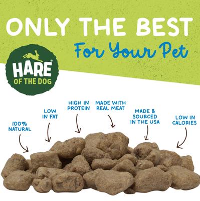 Show full view: Hare of the Dog 100% Rabbit Freeze-Dried Dog Treats, 2.25-oz bag slide 4 of 10