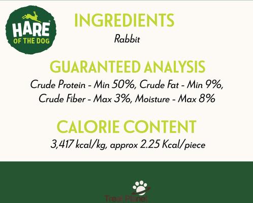 Show full view: Hare of the Dog 100% Rabbit Freeze-Dried Dog Treats, 2.25-oz bag slide 9 of 10