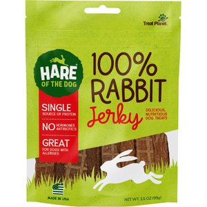 Hare of the Dog 100% Rabbit Jerky Dog Treats, 3.5-oz bag