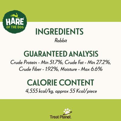 Show full view: Hare of the Dog 100% Rabbit Jerky Dog Treats, 3.5-oz bag slide 9 of 10