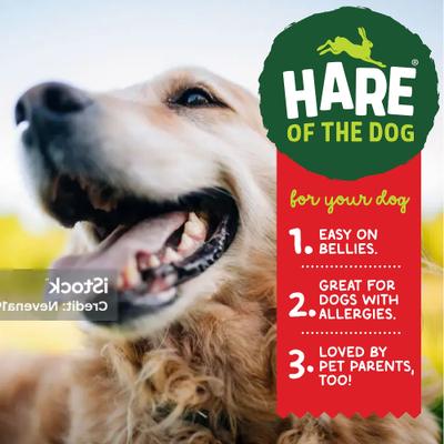 Show full view: Hare of the Dog 100% Rabbit Jerky Dog Treats, 3.5-oz bag slide 6 of 10