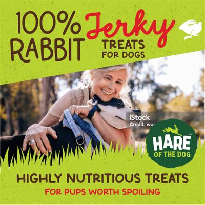 Show full view: Hare of the Dog 100% Rabbit Jerky Dog Treats, 3.5-oz bag slide 3 of 10