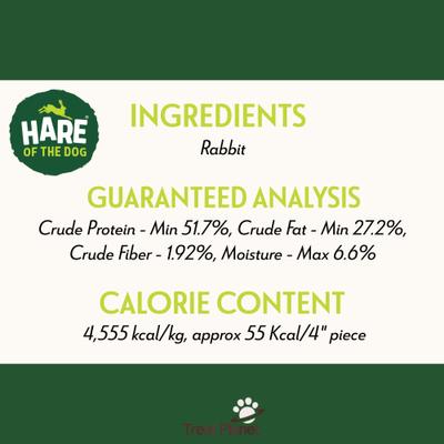 Show full view: Hare of the Dog 100% Rabbit Jerky Stick Dog Treat slide 10 of 11