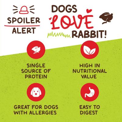 Show full view: Hare of the Dog 100% Rabbit with Sweet Potato Jerky Dog Treat, 10-in slide 3 of 7