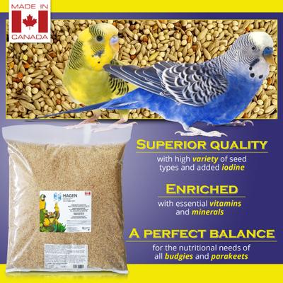 Show full view: Hari Hagen Seed Blend Budgie Bird Food, 25-lb bag slide 2 of 7