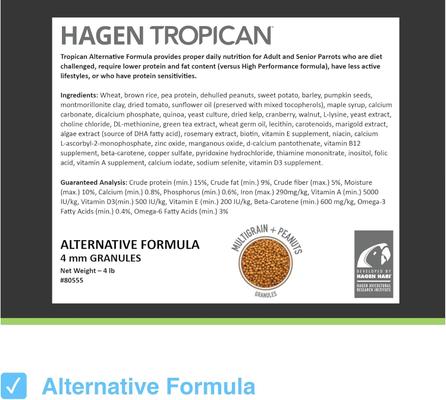 Show full view: Hari Tropican Alternative Formula Parrot Food, 4-lb bag slide 7 of 10