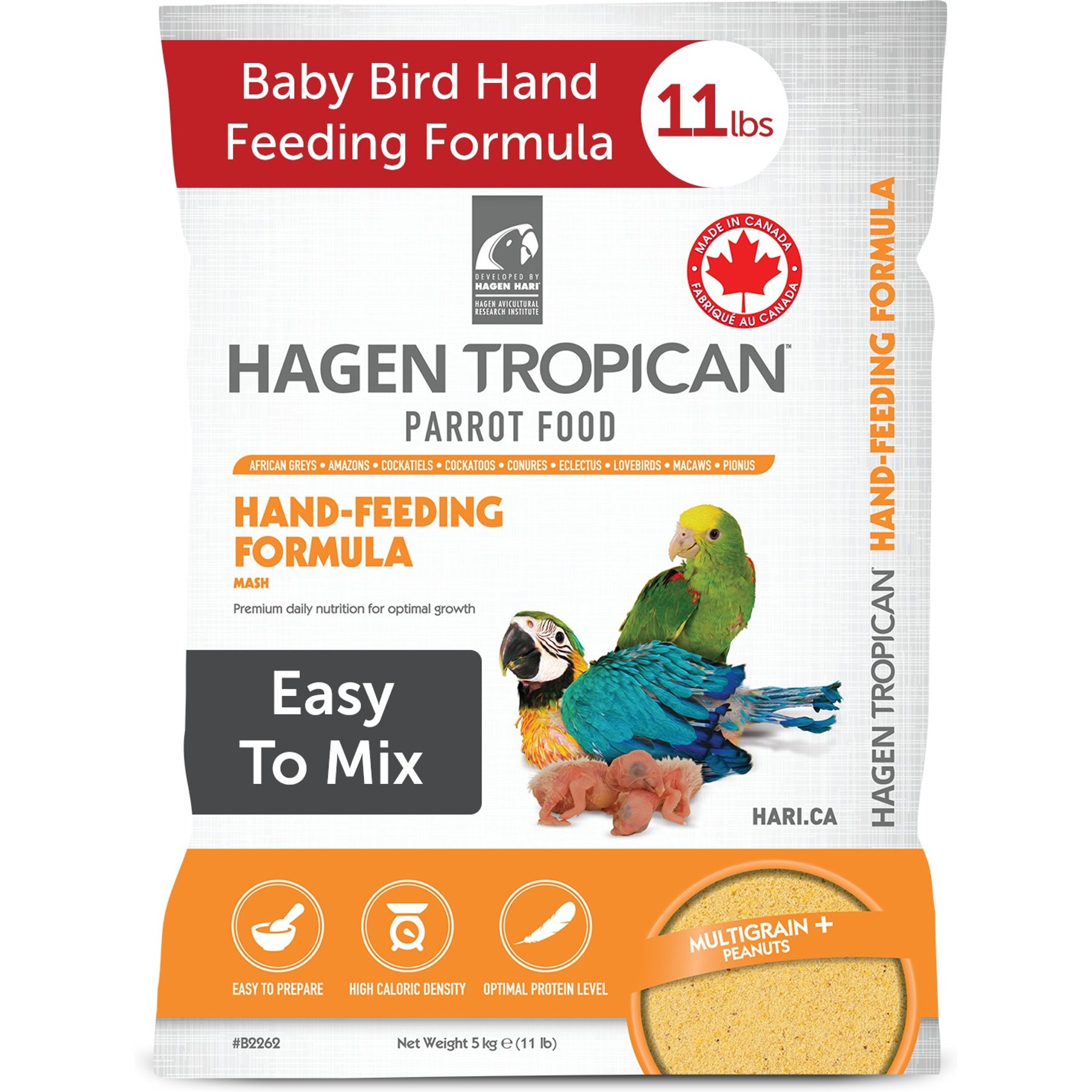 Hari Tropican Hand-Feeding Formula Bird Food, 11-lb bag
