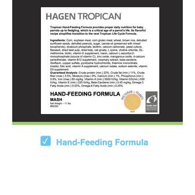 Show full view: Hari Tropican Hand-Feeding Formula Bird Food, 11-lb bag slide 2 of 7