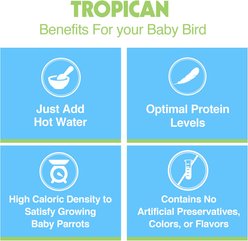 Hari Tropican Hand-Feeding Formula Bird Food, 4.4-lb bag slide 2 of 6