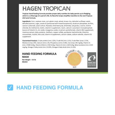 Show full view: Hari Tropican Hand-Feeding Formula Bird Food, 4.4-lb bag slide 2 of 6