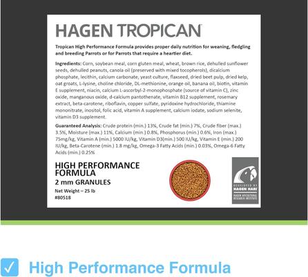 Show full view: Hari Tropican High Performance 2-mm Bird Food, 25-lb bag slide 4 of 10