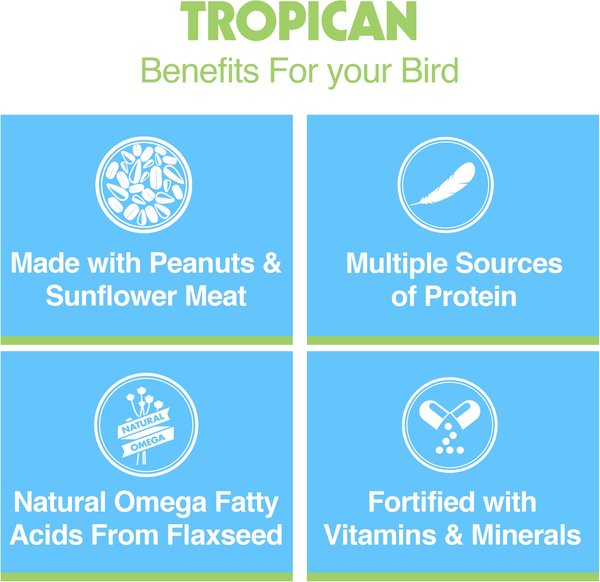 Hari Tropican Lifetime Formula Pellet Parrot Bird Food, 4-lb bag