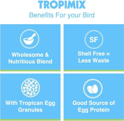 Show full view: Hari Tropimix Egg Food Mix Enrichment Food for Budgies, Canaries & Finches, 8-lb bag slide 7 of 10