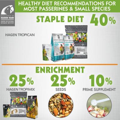 Show full view: Hari Tropimix Enrichment Cockatiel & Lovebird Food, 8-lb bag slide 7 of 9