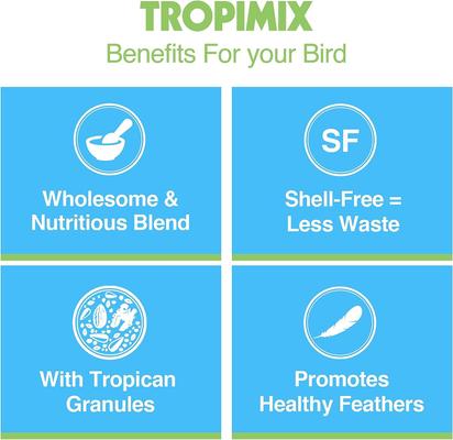 Show full view: Hari Tropimix Small Parrot Bird Food, 4-lb bag slide 5 of 10