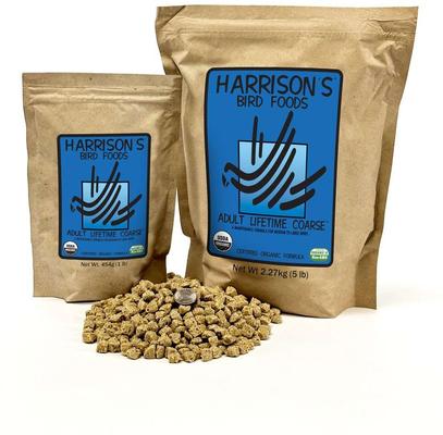 Show full view: Harrison's Bird Foods Adult Lifetime Coarse Organic Pellet Bird Food, 5-lb bag slide 4 of 10