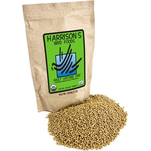 Harrison's Adult Lifetime Fine Organic Pellet Bird Food, 1-lb bag