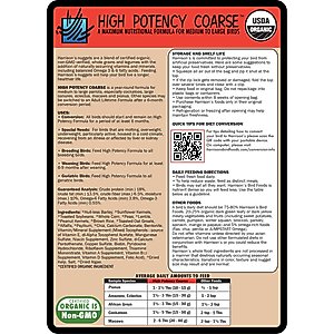 Harrison's High Potency Coarse Organic Pellet Bird Food, 5-lb bag