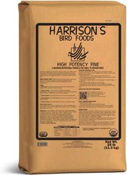 Harrison's Bird Foods High Potency Fine Organic Pellet Bird Food, 25-lb bag