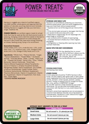 Show full view: Harrison's Bird Foods Power Treats Organic Pellet Bird Food Bird Food, 1-lb bag slide 2 of 8