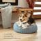 Show in main carousel: Harry Barker Blue Striped Sherpa Pouf Dog & Cat Bed, Blue slide 6 of 8