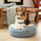 Show in main carousel: Harry Barker Blue Striped Sherpa Pouf Dog & Cat Bed, Blue slide 4 of 8
