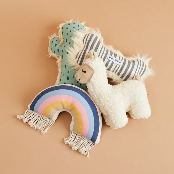 Harry Barker Fox Plush Dog Toy, White