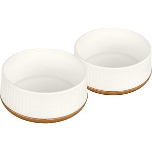 Iconic Pet Color Splash Stripe Non-Skid Dog Bowl, 2 count