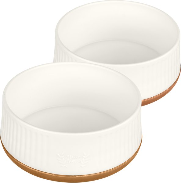 Harry Barker Plastic Dog Bowl, White