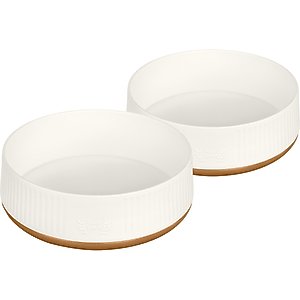 Harry Barker Plastic Dog Bowl, White, 9-cup