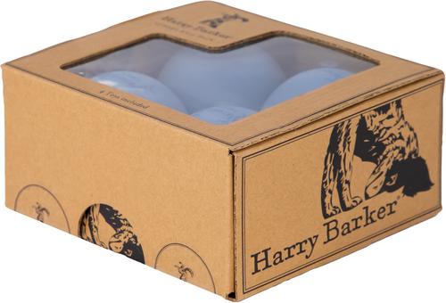 Show full view: Harry Barker Rubber Ball Dog Toy, Blue, Medium: 3-in, 4 count slide 3 of 8