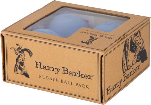 Show full view: Harry Barker Rubber Ball Dog Toy, Blue, Medium: 3-in, 4 count slide 5 of 8