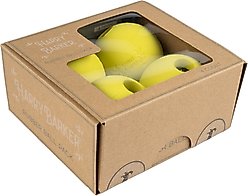 Harry Barker Rubber Ball Dog Toy, Yellow, Medium: 3-in, 4 count