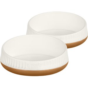 Harry Barker Slanted Plastic Cat Bowl, White, 1.5-cup