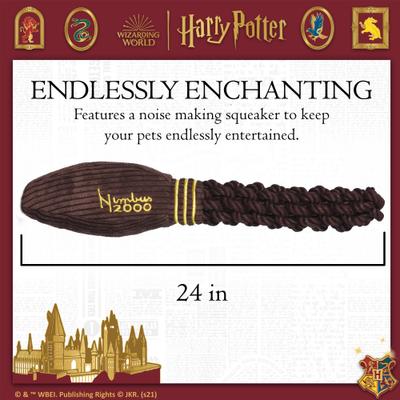 Show full view: HARRY POTTER Nimbus 2000 Squeaky Plush Dog Toy, 14-in slide 4 of 5