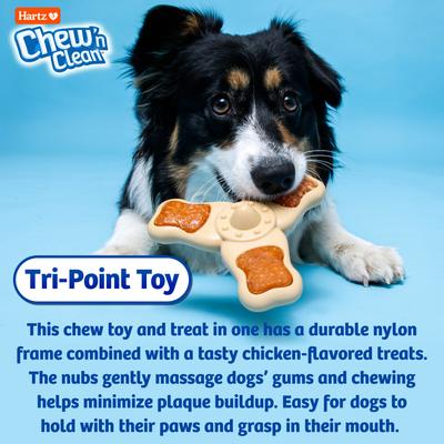Show full view: Hartz Chew 'n Clean Chew Chicken Flavored Tri-Point Dog Treat & Chew Toy, Medium slide 5 of 10