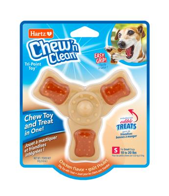 Show full view: Hartz Chew 'n Clean Chew Chicken Flavored Tri-Point Dog Treat & Chew Toy, Small slide 1 of 10