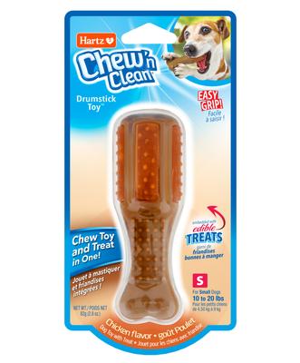 Show full view: Hartz Chew 'n Clean Chicken Flavored Drumstick Dog Treat & Chew Toy, Small slide 1 of 10