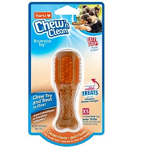 Hartz Chew 'n Clean Chicken Flavored Drumstick Dog Treat & Chew Toy X-Small