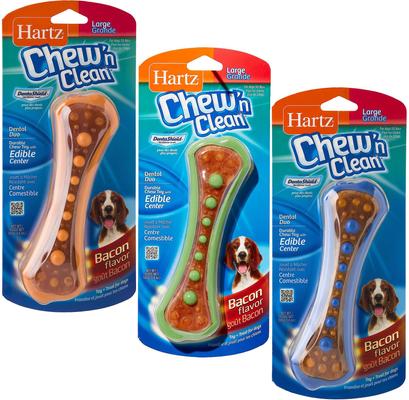 Show full view: Hartz Chew 'n Clean Dental Duo Dog Treat & Chew Toy, Large, 2 count slide 4 of 10