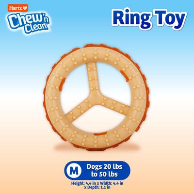 Show full view: Hartz Chew 'n Clean Ring Dog Toy, Medium slide 3 of 12