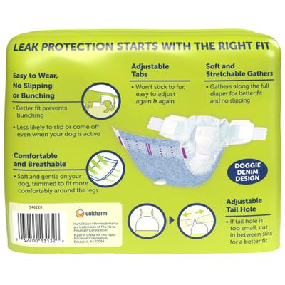 Show full view: Hartz Comfitables Male & Female Dog Diapers, Large: 18 to 26-in waist, 12 count slide 8 of 12