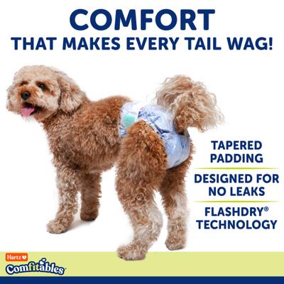 Show full view: Hartz Comfitables Male & Female Dog Diapers, Small: 10 to 15.5-in waist, 12 count slide 4 of 11
